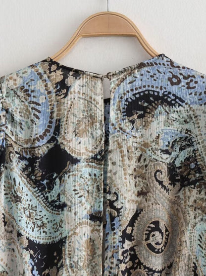 Paisley Print Mini Dress