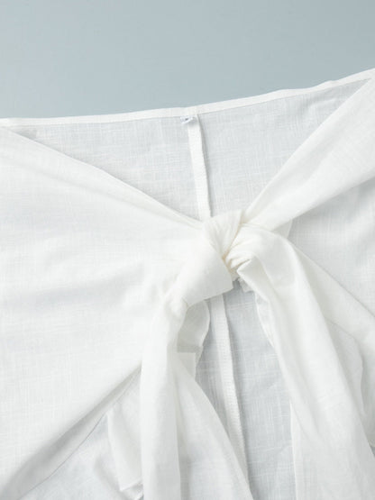 Pure Cotton Lapel Hip-hugging Shirts Mini&Short Dresses