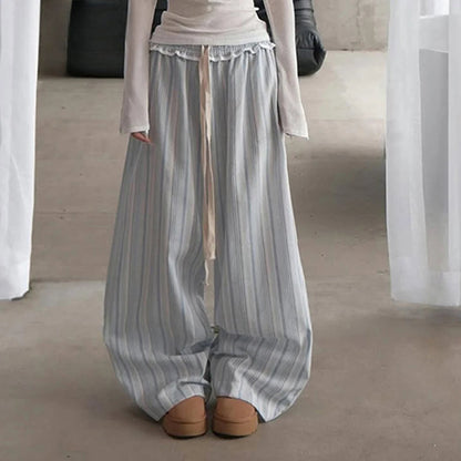 Striped Patchwork Waist Pant