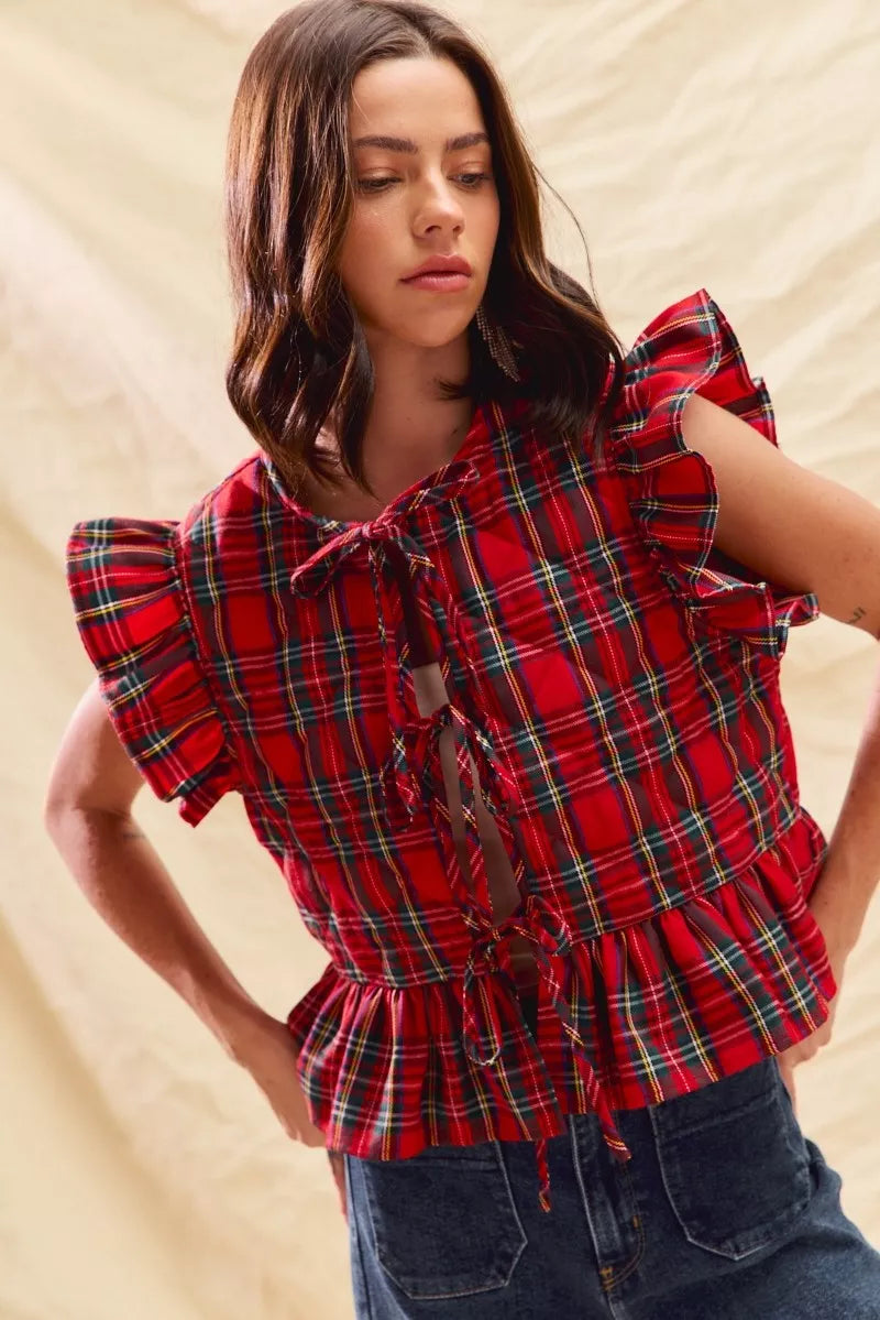 Holly Plaid Vest