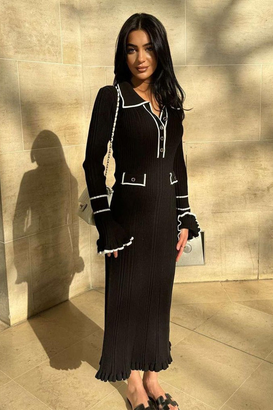 | Knit Bodycon Maxi Dress
