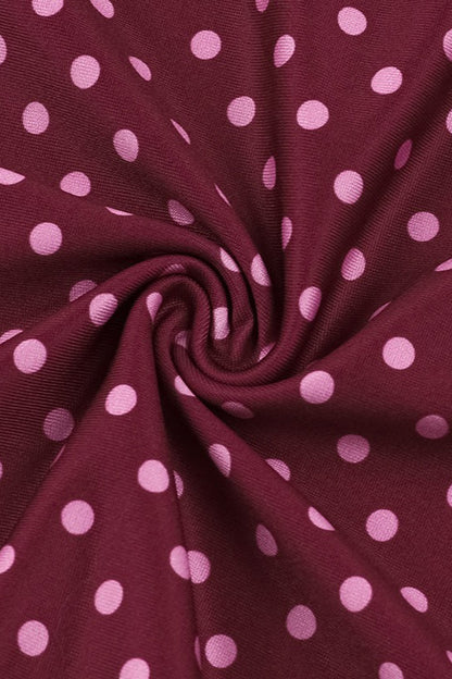 Polka Dot Spaghetti Strap Square Neck Bodycon Maxi Dress