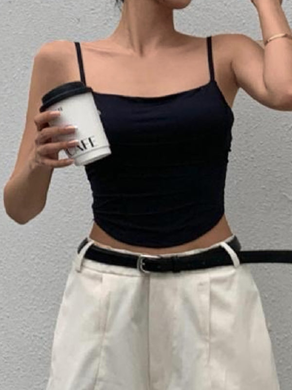 Fish Bone Stretchy Slim Corset Top