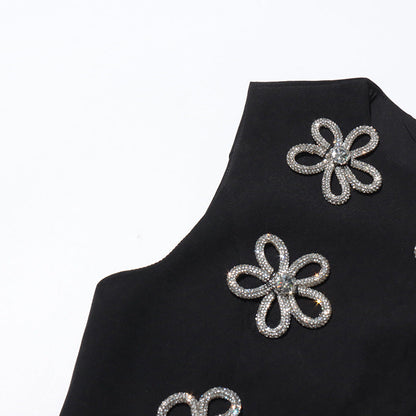 Tamsin Black Diamonds Mini Dress