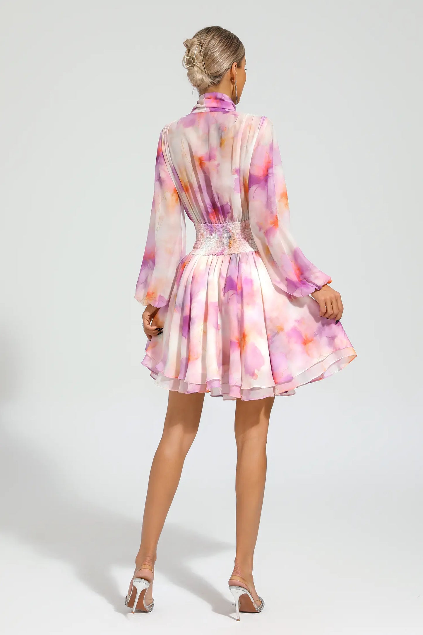 Sid Pink Floral Mini Dress