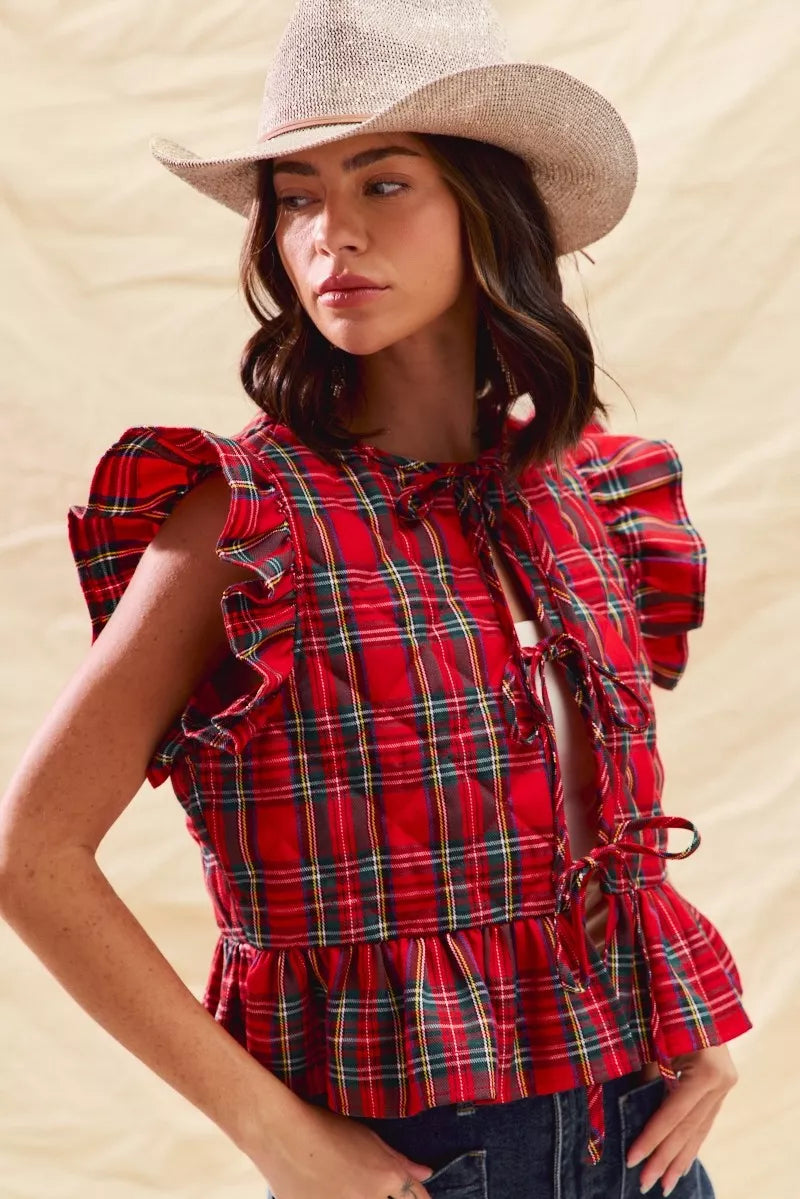 Holly Plaid Vest