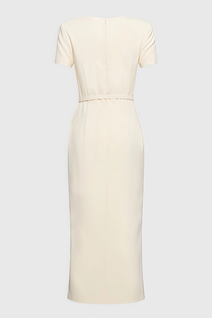 Angelse Crepe Button Midi Dress