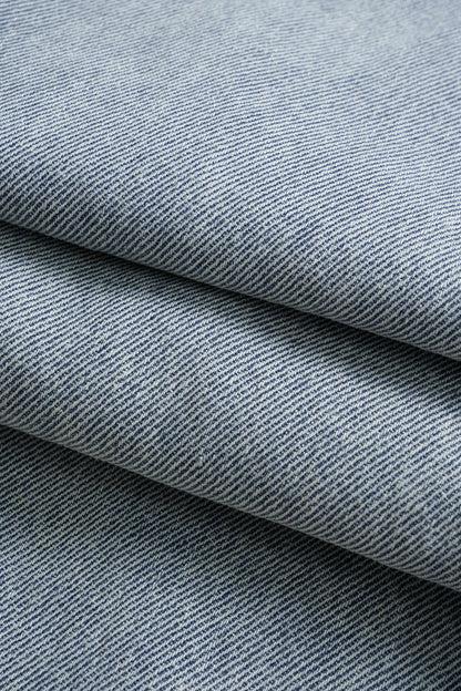 Denim Ripped Ruched Barrel Jeans