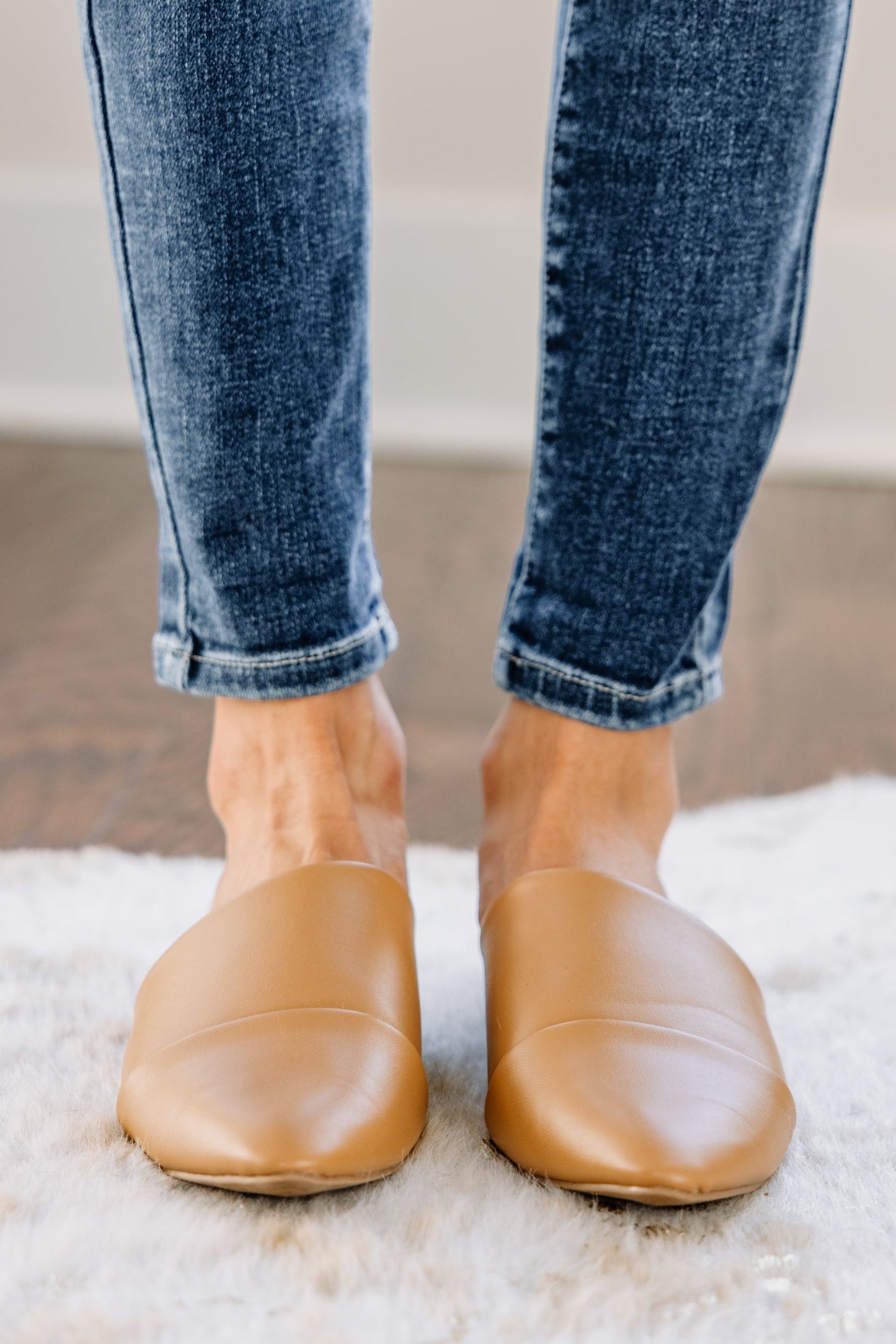 Butterscotch Brown Flat Mules