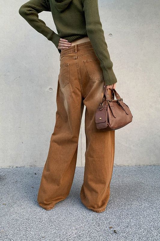 Vintage American Loose Wide Leg Casual Jeans