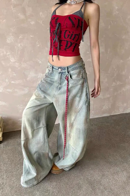 Light Blue Y2K Baggy Jeans