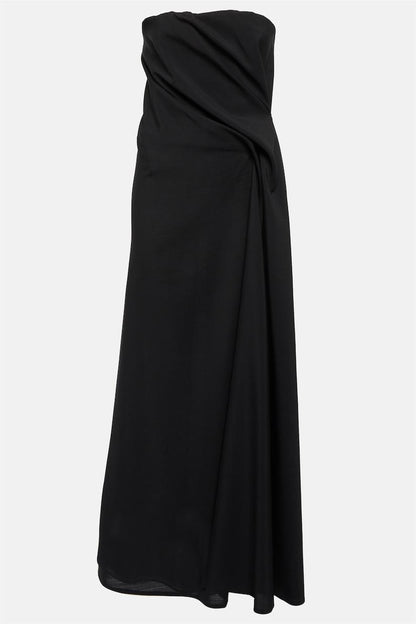 Solid Off Shoulder Asymmetrical Midi Dress