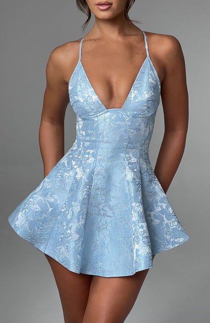 Slim Jacquard Mini Dress