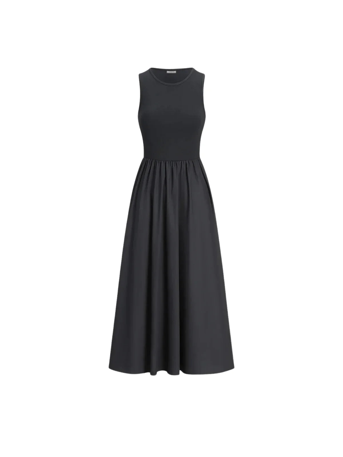 Leisure Crew Neck Long Dress