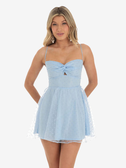 Floral Dress Mini Dresses Dresses Floral Print Spaghetti Straps Pleated Straps Neck Sleeveless Backless No Open Seam Sweet Fall Short