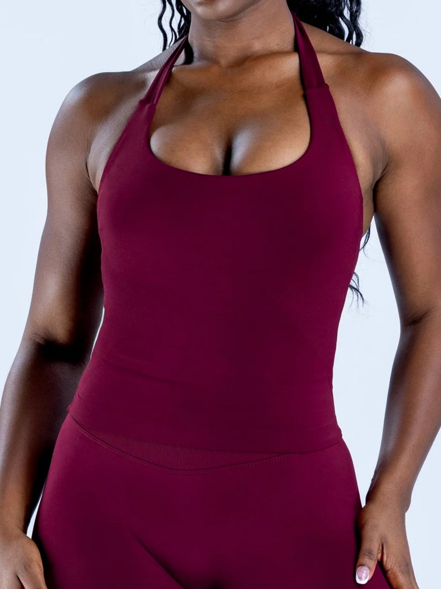 Seamless With Breast Pads Exercise Yoga Halter Top