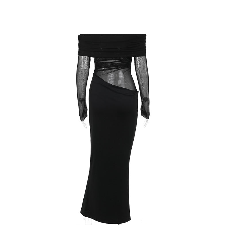 Alisha Off-Shoulder Dress - Black