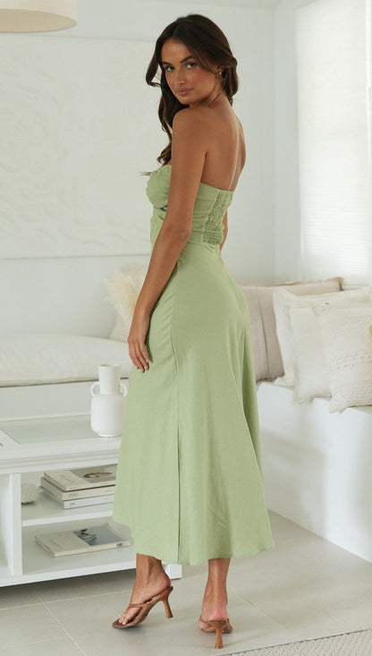 Calico Dress - Green
