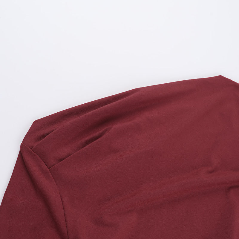 Ruby Radiance Dress-Maroon