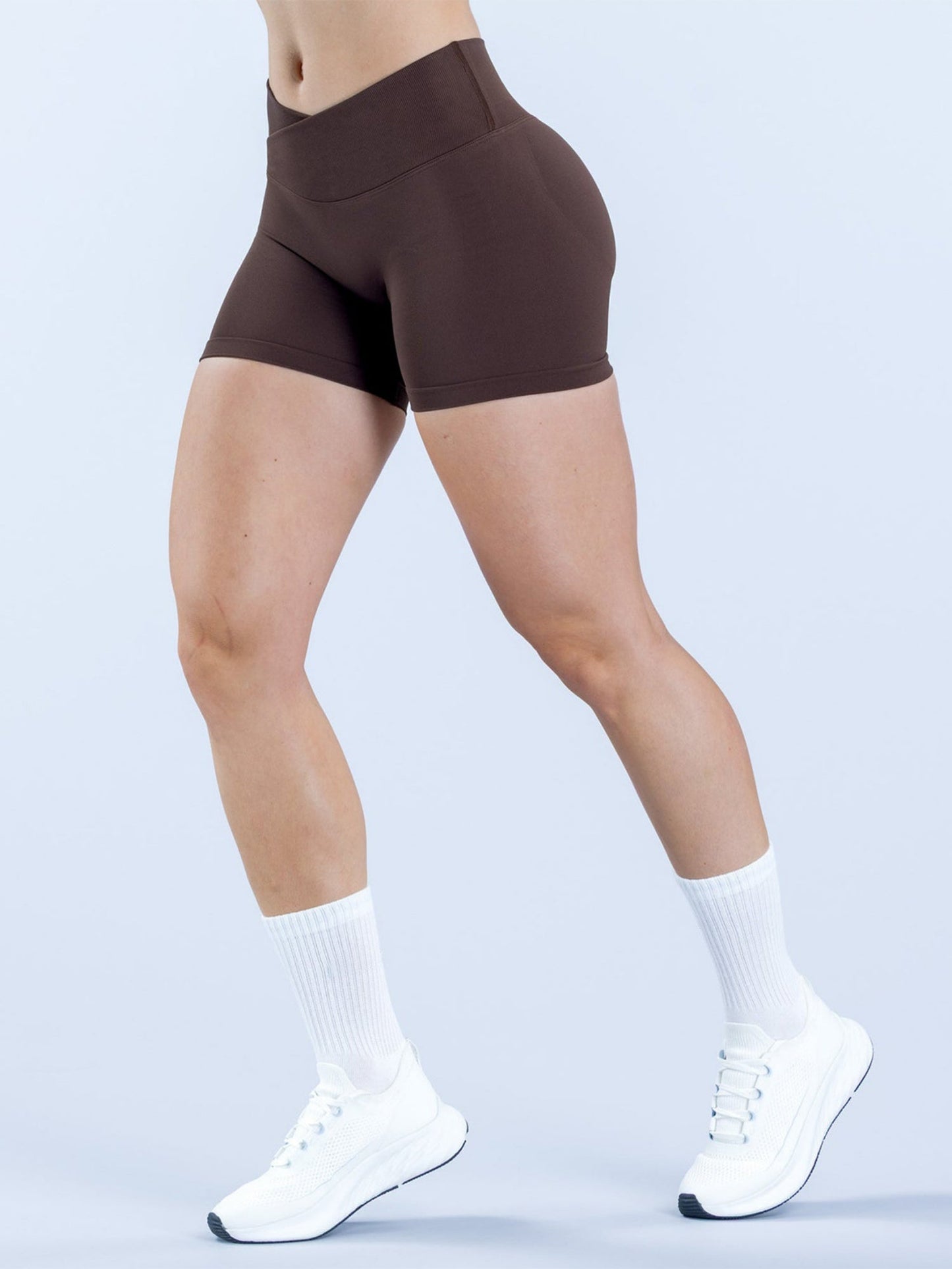 Seamless Buttock Lifting Cross Waist Exercise And Fitness Yoga Shorts