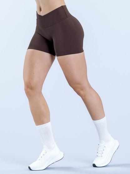 Seamless Buttock Lifting Cross Waist Exercise And Fitness Yoga Shorts