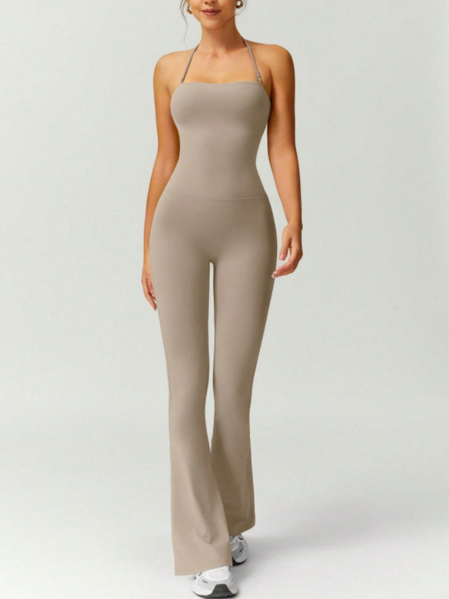 Neckband Backless Fitness Exercise Bodysuits