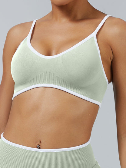 Seamless With Breast Pads Exercise Yoga Halter Bra Vest