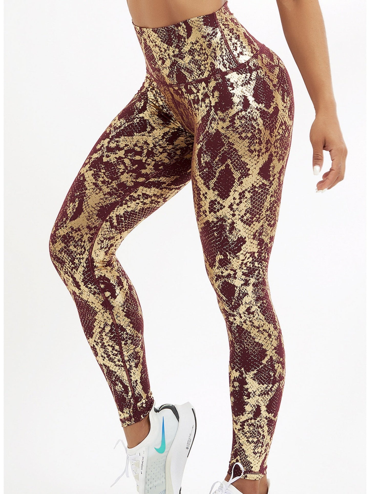 Snake Print Stretch Tight Yoga Pants