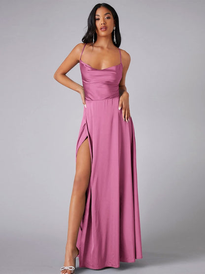 Slimming, Figure-hugging Backless Halter-neck Long Dress
