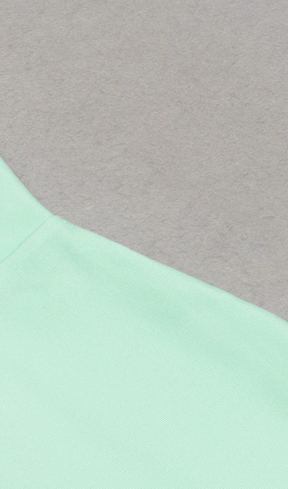Strapless Corset Midi Dress in Seafoam Green