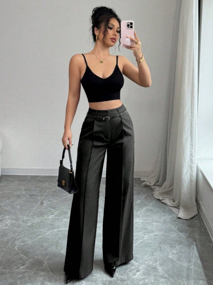 Straight-fit Suit Commuting Pocket Pants