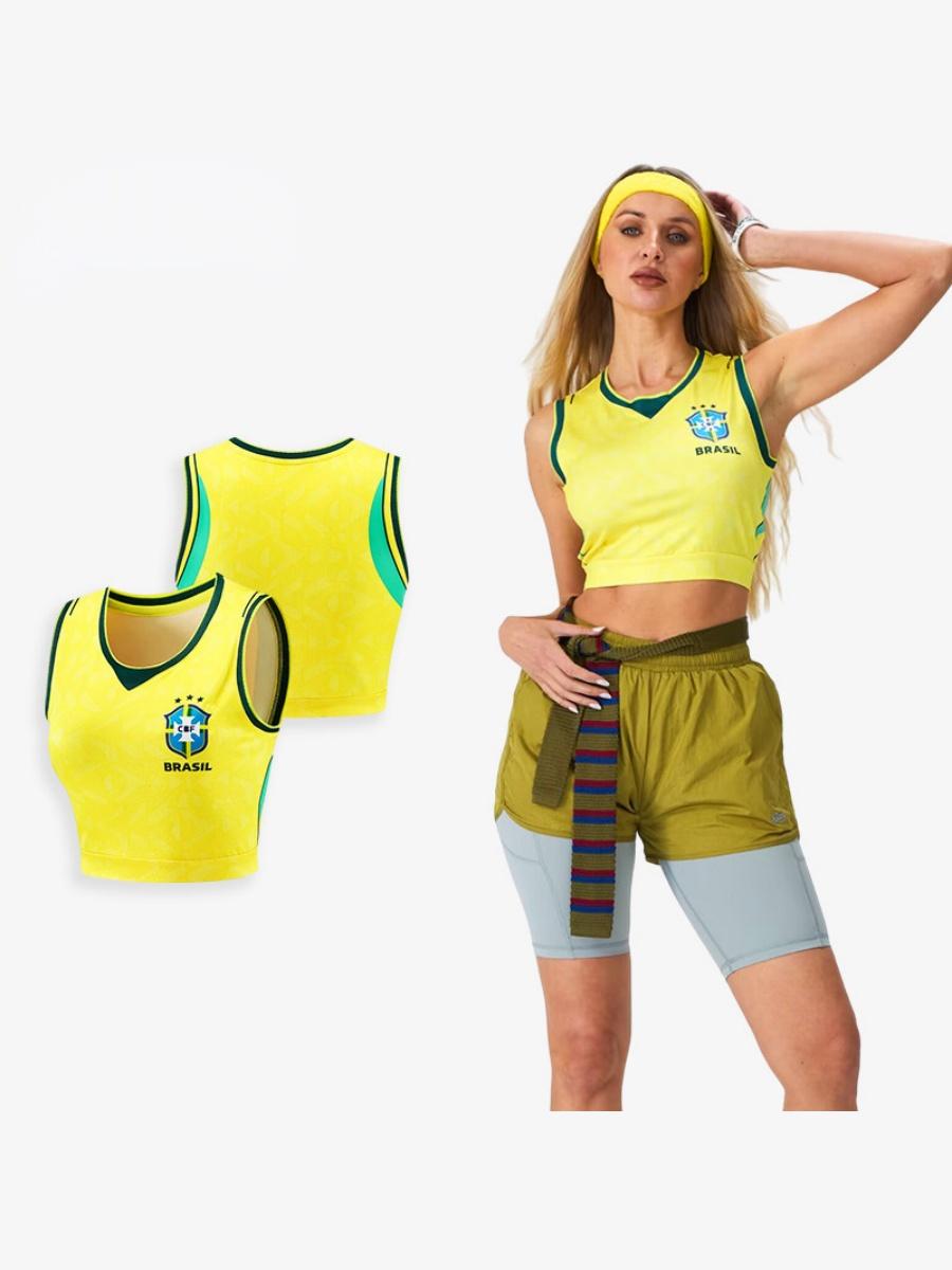 World Cup Football Babes' Crop Top Jersey – Short-Sleeve Sports Tank