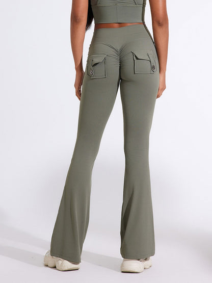 Bare-feel Pocket High-waisted Hip Lift Sports Yoga Pants