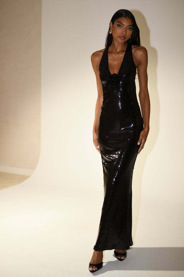 Hexed Bodycon Dress - Black