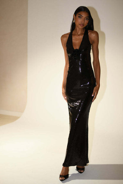 Hexed Bodycon Dress - Black