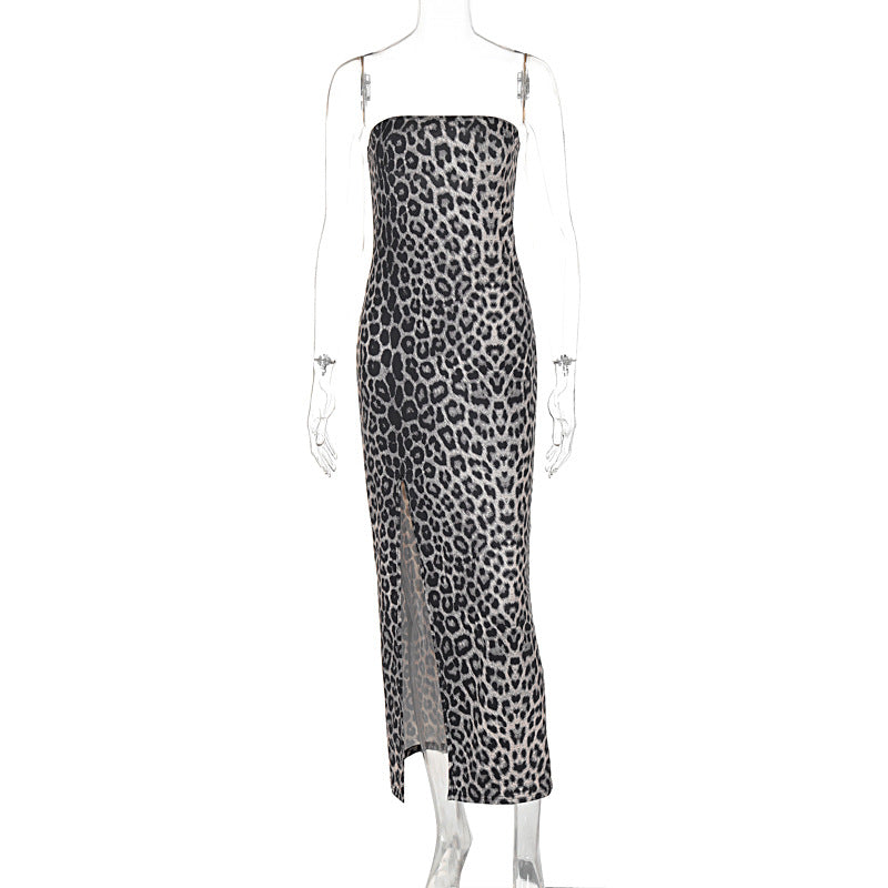 Severus Slit Dress - Brown
