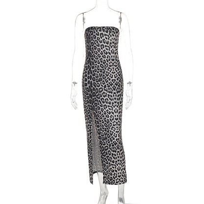 Severus Slit Dress - Brown