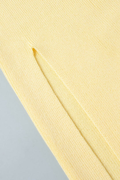 Tie-up Flare Sleeve Cardigan Knitted Skirt Set