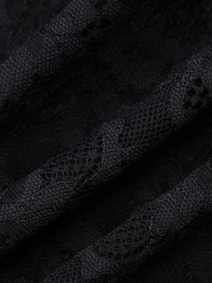 Lace-trimmed Bodycon Mini Dress