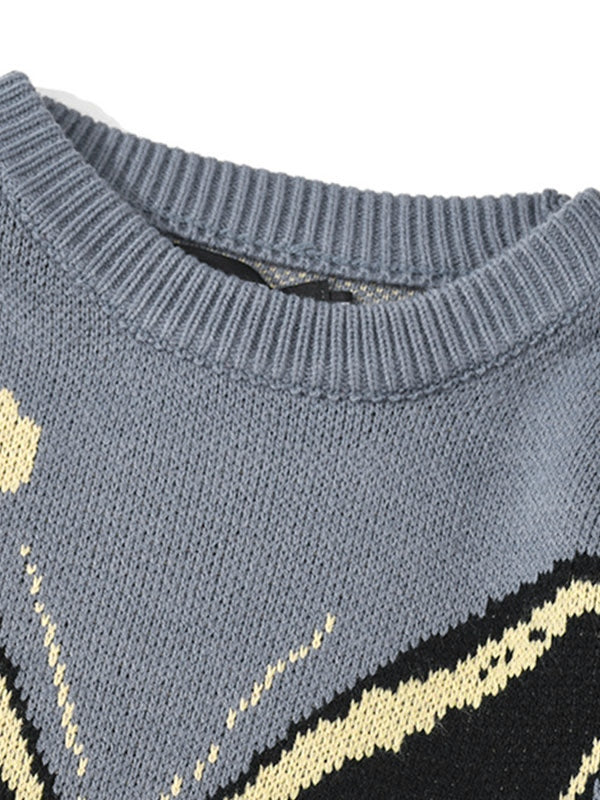 Oversized Butterfly Jacquard Sweater