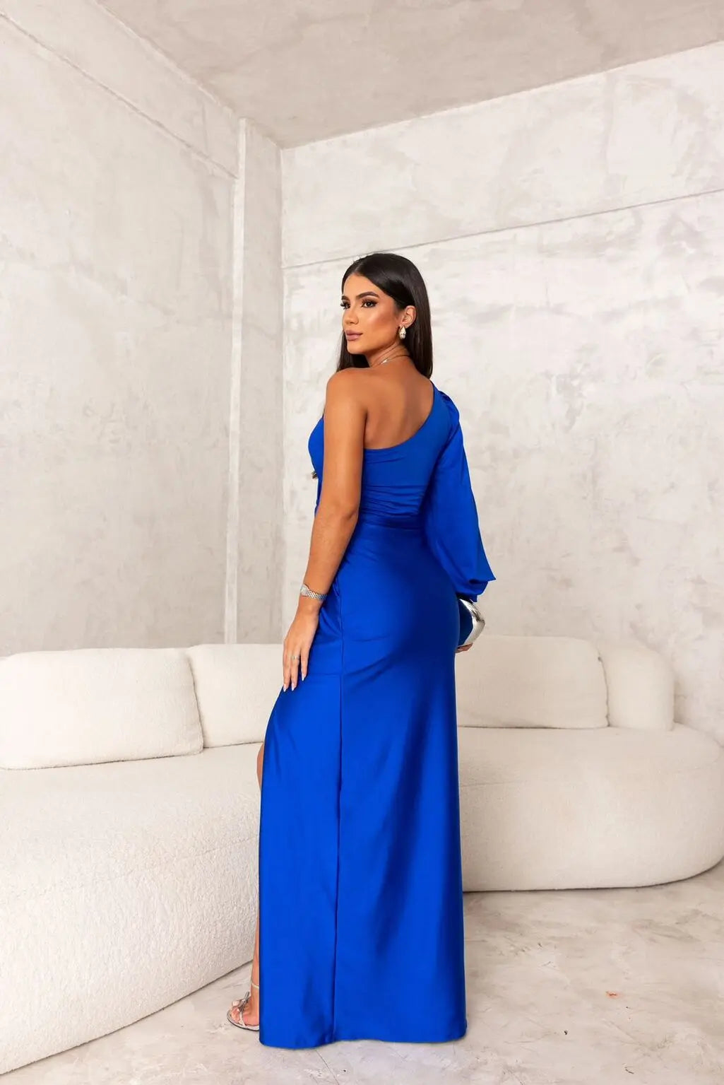 | One-Shoulder Evening Dress