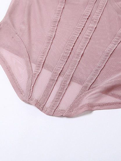 Mesh See Through Slim Fit Tank Top