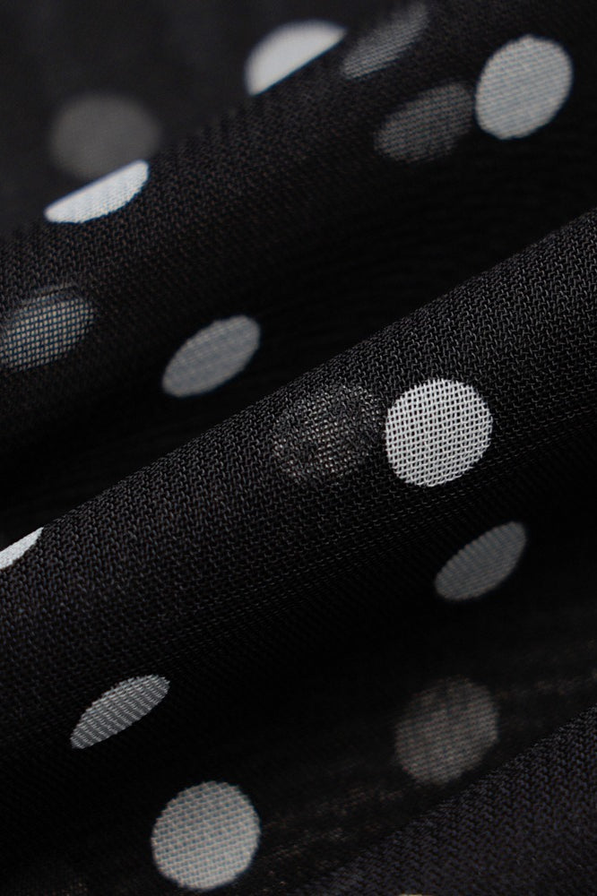 Sheer Mesh Polka Dot Cowl Neck Spaghetti Strap Overlay Maxi Dress