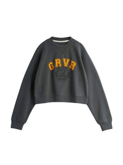 Contrast Color Letter Print Oversized Hoodie
