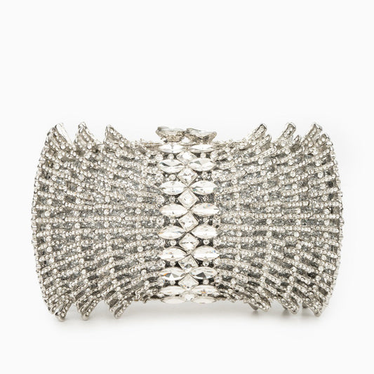 Silver Julia Diamonds Clutch Bag