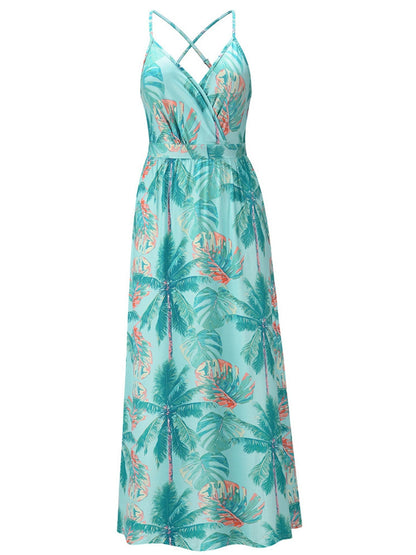 Floral Print Bohemia Camisoles Maxi Dresses