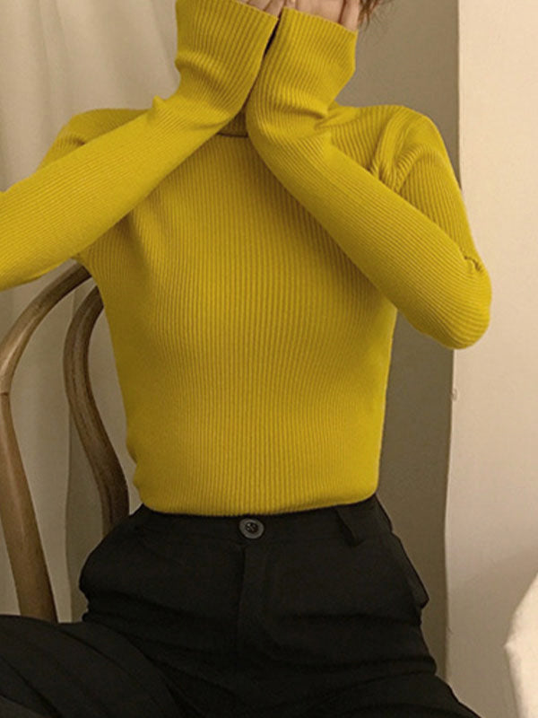 High Neck Jumper Knit Top
