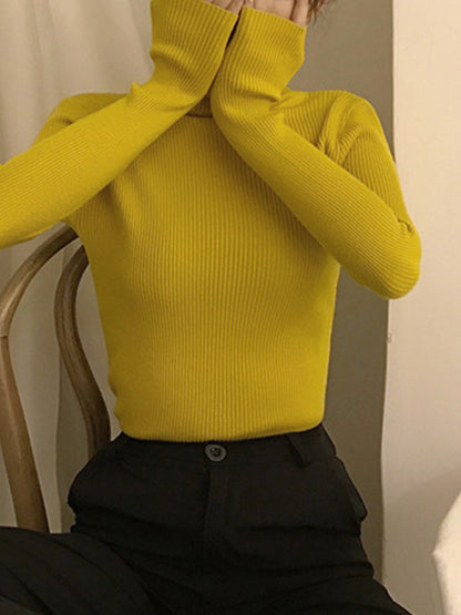 High Neck Jumper Knit Top