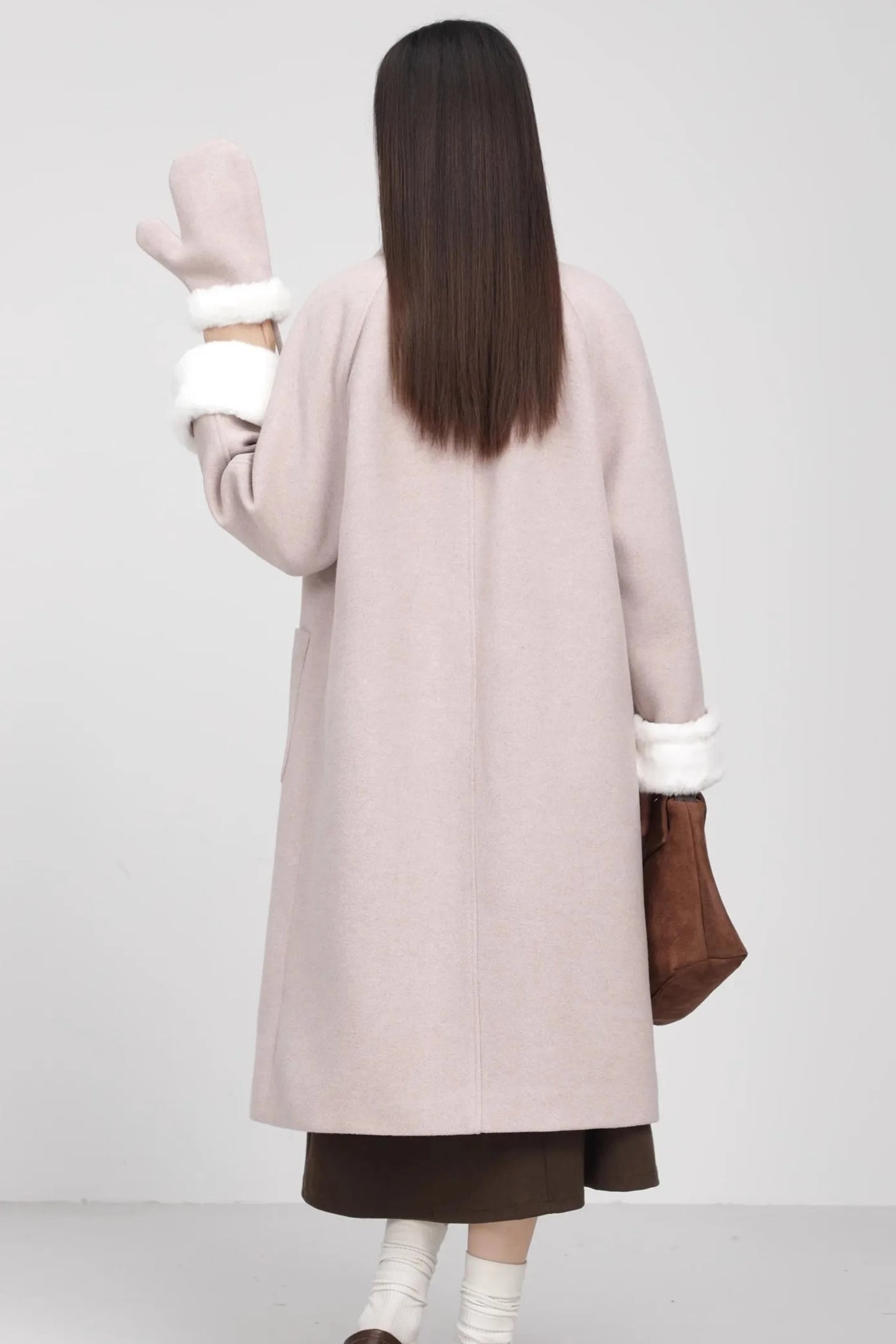 Retro Patchwork Horn Button Overcoat