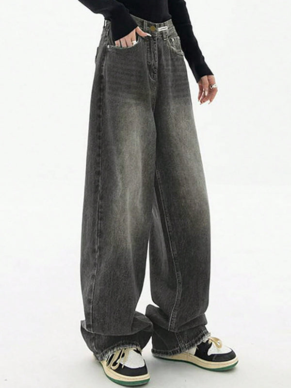 Dark Wash Vintage Baggy Boyfriend Jeans